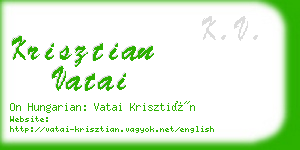 krisztian vatai business card